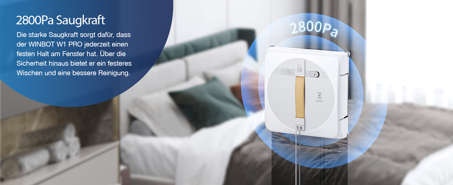 ECOVACS WINBOT W1 PRO Saugkraft